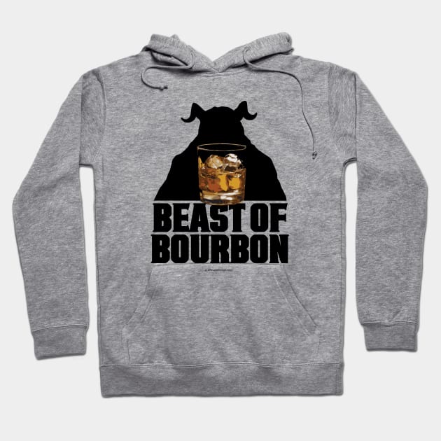 Beast Of Bourbon - whiskey drinker Hoodie by eBrushDesign